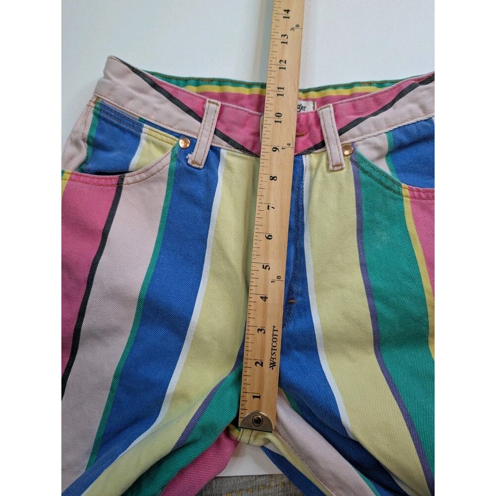 Wrangler High Rise Flare Wanderer Jeans Multicolor Striped Denim SIZE 26/30 - Picture 10 of 12